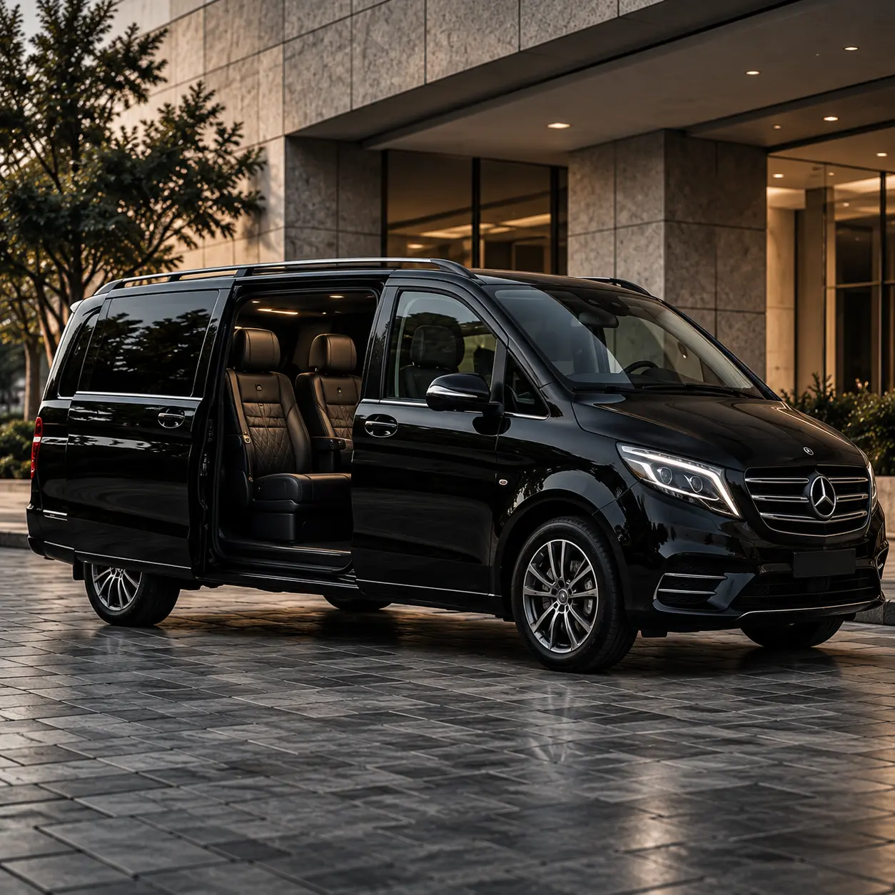 Premium vehicle selected for passenger and luggage requirements