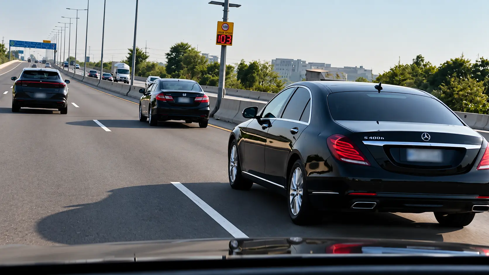 Professional chauffeur ready for executive travel