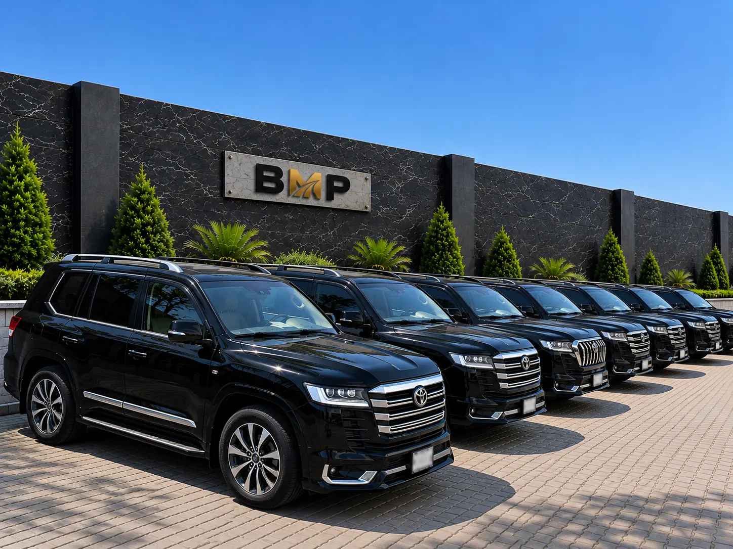 Black Mobility vehicles prepared for corporate movement